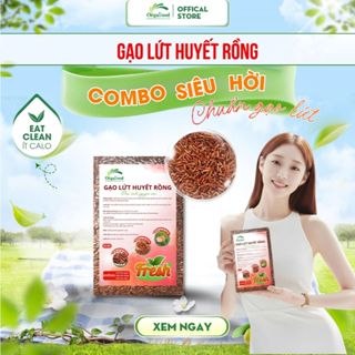 Gạo lứt huyết rồng Orgafood túi 1kg cho người ăn kiêng, giảm cân, tiểu đường