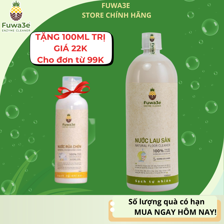 Nước Lau Sàn Sinh Học FUWA3E 1L–Tinh Dầu Sả Chanh- Đuổi Muỗi, Diệt Khuẩn, An Toàn Cho Da Nhạy Cảm
