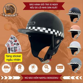  Tặng Sticker -Mũ Bảo Hiểm Napoli Nửa Đầu CHÍNH HÃNG Nón Bảo Hiểm Napoli Bosozoku Japan Style Vintage 