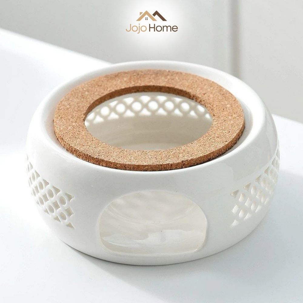 Đế Đốt Nến Hâm Nóng Bằng Sứ và Thủy Tinh, Dùng Cho Nến Thơm, Bình Trà, Giữ Ấm Tinh Dầu, Decor