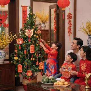    BỘ TAG TREO TẾT 66 CHI TIẾT   Phụ Kiện May Mắn Cho Ngày Tết Thêm Rực Rỡ -FHT- 