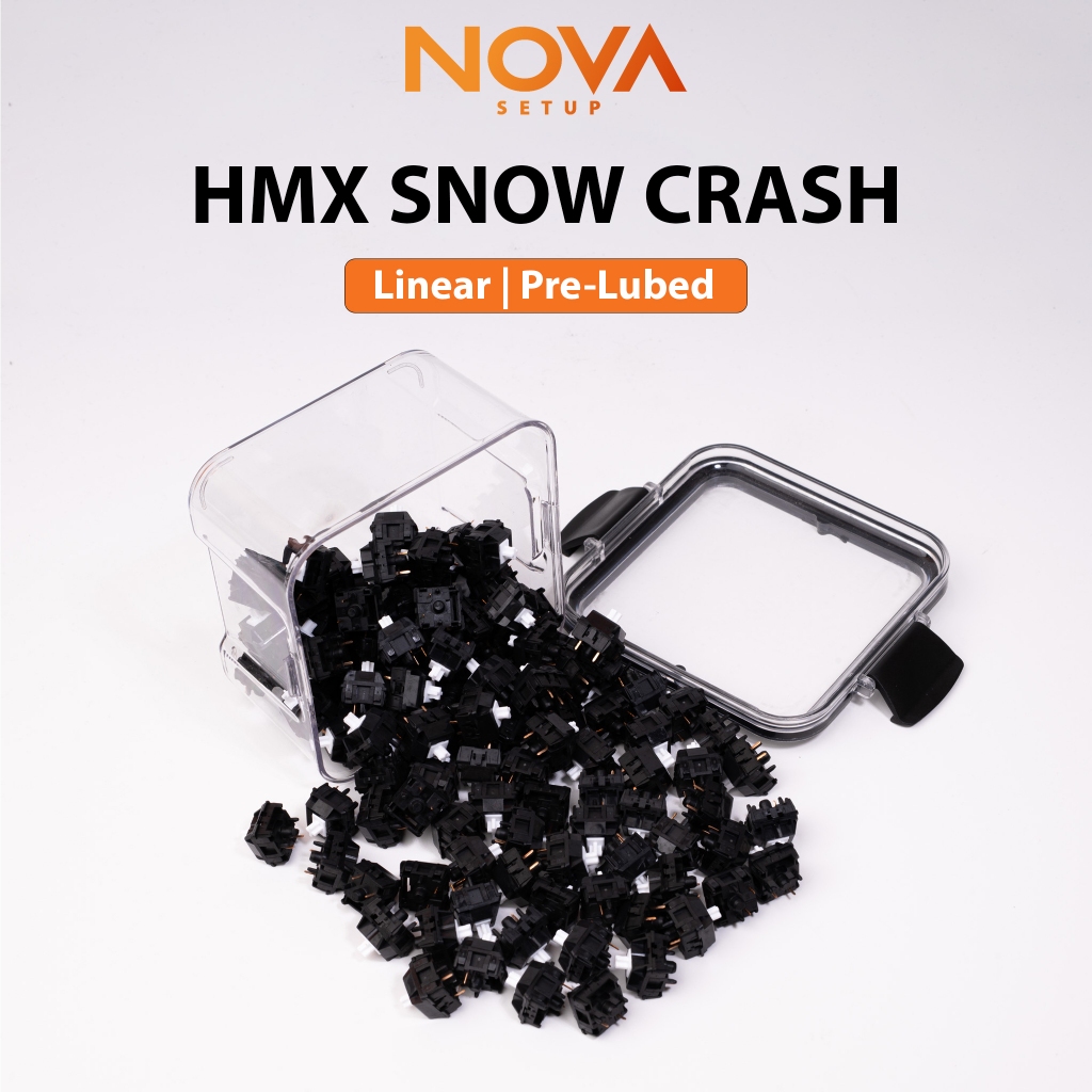 Switch HMX Snow Crash linear 53g prelubed công tắc bàn phím cơ HMX Snow Crash