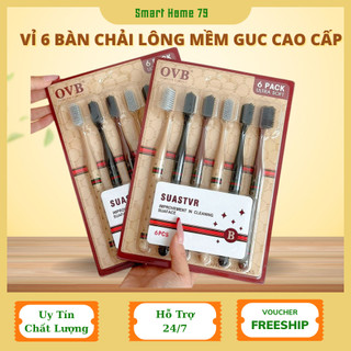 Bàn Chải Đánh Răng Lông Mềm , Vỉ 6 Chiếc Bàn Chải GUC Cao Cấp , An Toàn Sạch Sẽ
