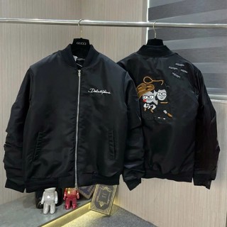  Áo Khoác Gió Nam Nữ Dolce Họa Tiết In Nhiệt 2 Mặt Ông Già Chất Liêu Gió 2 Lớp Form Dáng Boy Phố Hottrend 2025 