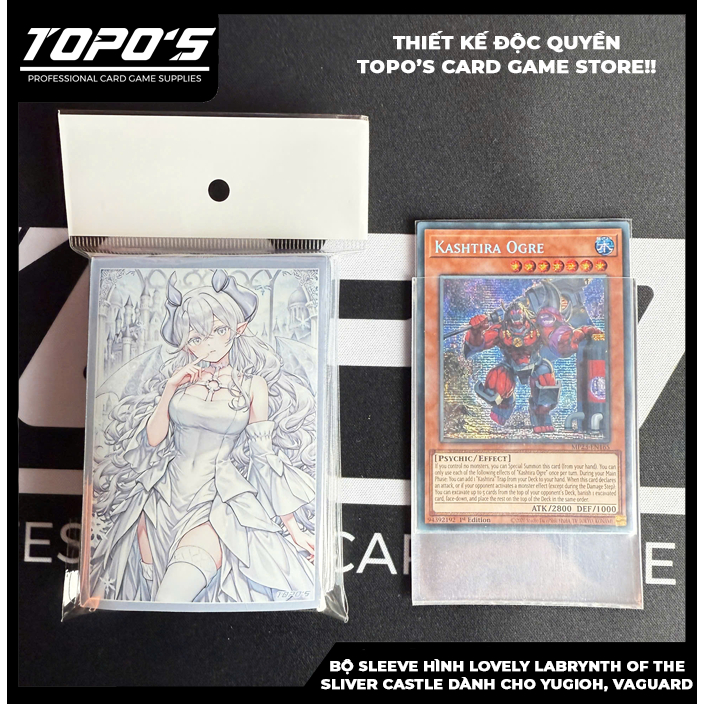 [Sleeve] Gói 50 chiếc Sleeve hình Lovely Labrynth of the Sliver Castle dành cho thẻ bài Yugioh, Vang