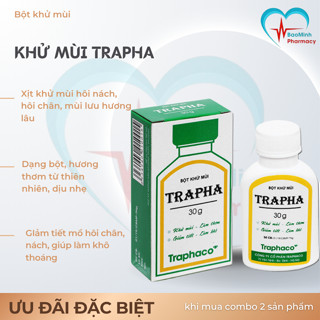 Bột Khử Mùi TRAPHA Khử Mùi Hôi Chân, Khử Mùi Hôi Nách Traphaco Lọ 30g