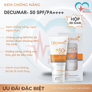  Kem Chống Nắng Ngừa Mụn Decumar Advanced 50G 