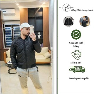  Áo phao Bomber Quả Trám gió da lót bông 3 lớp phối trong phối túi dày dặn ấm áp đông 2025 