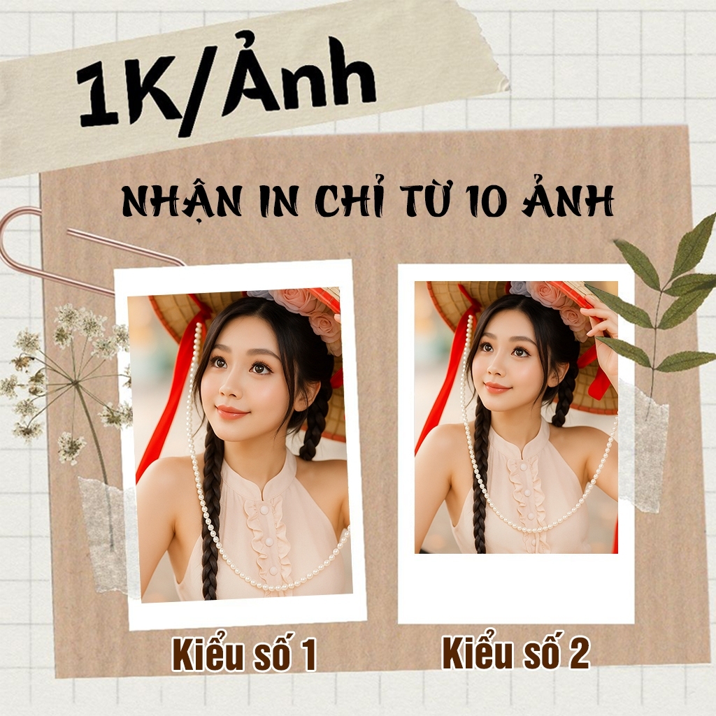 combo 10 tấm ảnh 10k, In ảnh theo yêu cầu 1k/tấm (nhận in từ 10 tấm) - có ép plastic bóng theo yêu c