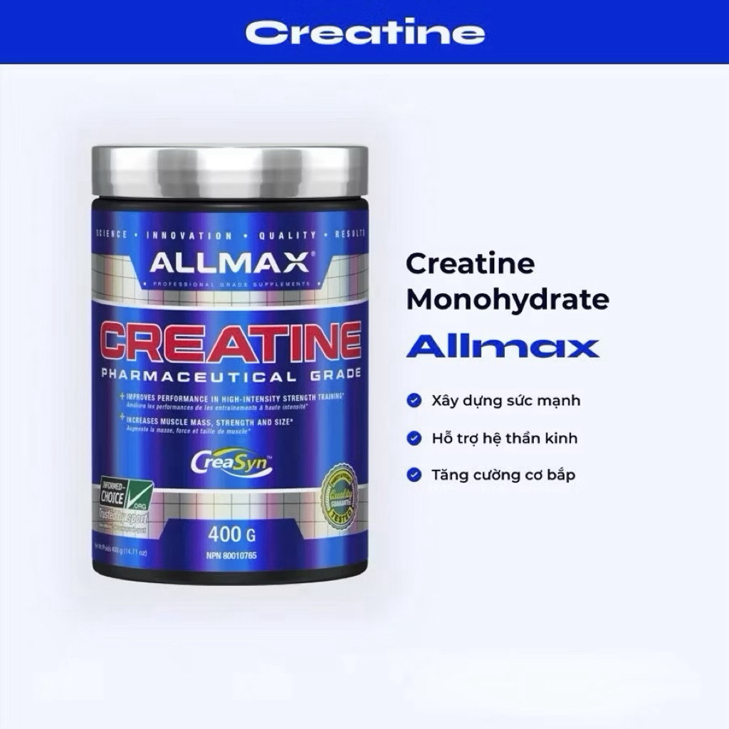 Thực phẩm bổ sung Allmax Creatine 400g