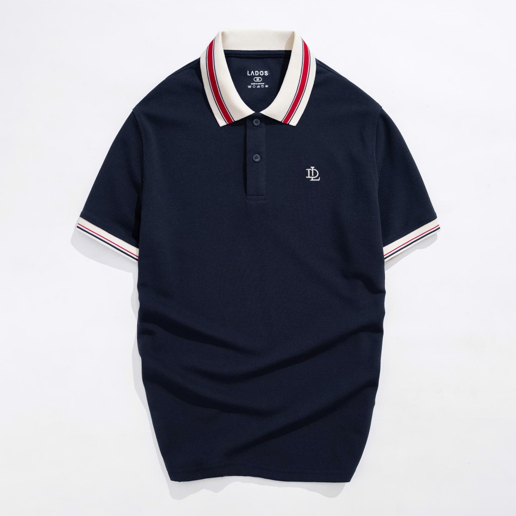 Áo thun polo ngắn tay thun cá sấu nam LADOS-9190 cổ phối bo chun form basic sang trọng thanh lịch | BigBuy360 - bigbuy360.vn