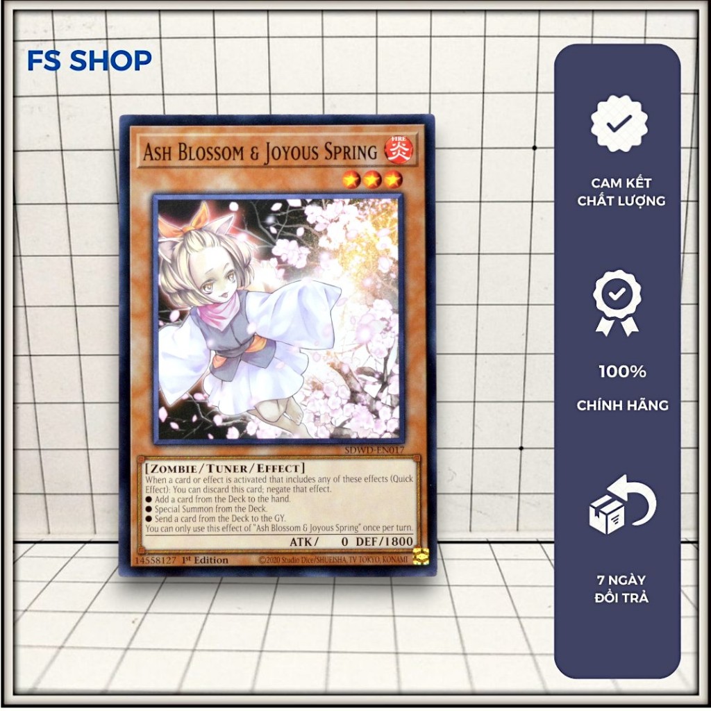 [FS Shop] Thẻ bài yugioh chính hãng Ash Blossom & Joyous Spring – Common