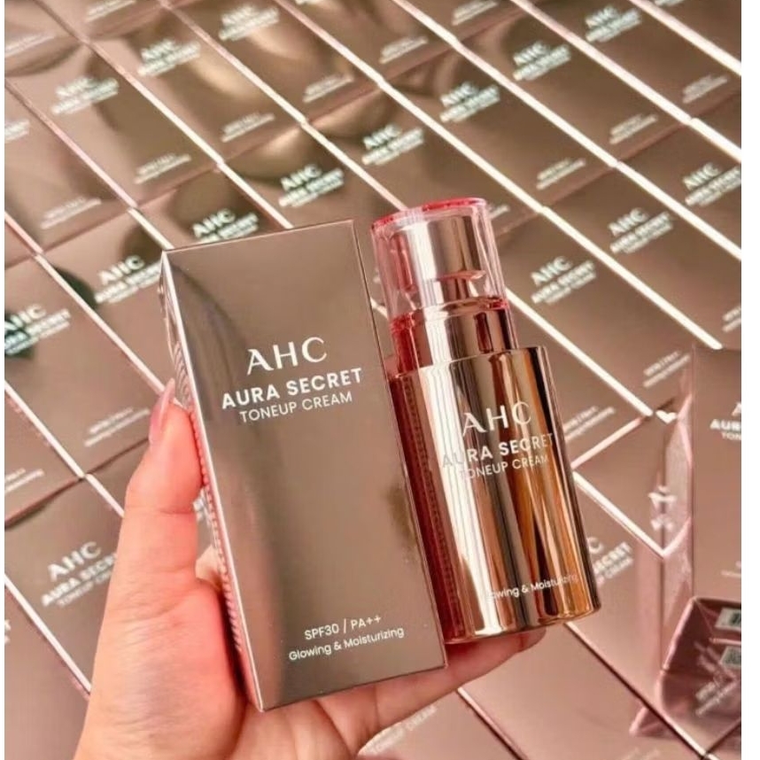 Kem Dưỡng Trắng Da AHC Aura Secret Toneup Cream SPF 30 PA++ 50g Tone Up Cream Nâng Tông & Chống Lão Hoá