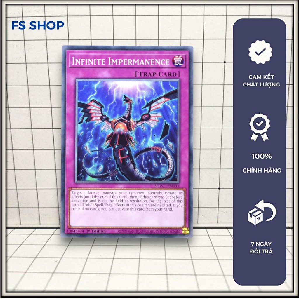 [FS shop] Thẻ bài yugioh chính hãng Infinite Impermanence  – Common