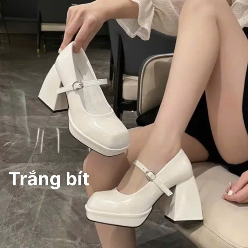 Sandal đế đúp PU 9cm S043