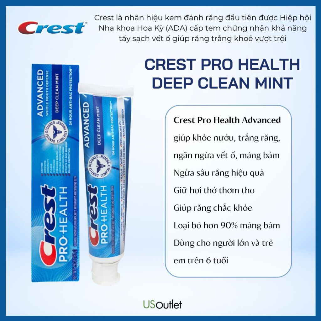 Kem Đánh Răng Crest Pro-Health Advanced Whitening