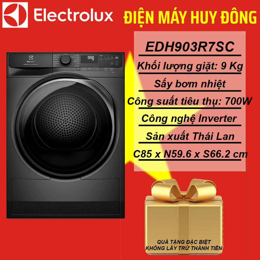Máy sấy bơm nhiệt Electrolux UltimateCare 9 kg EDH903R7SC