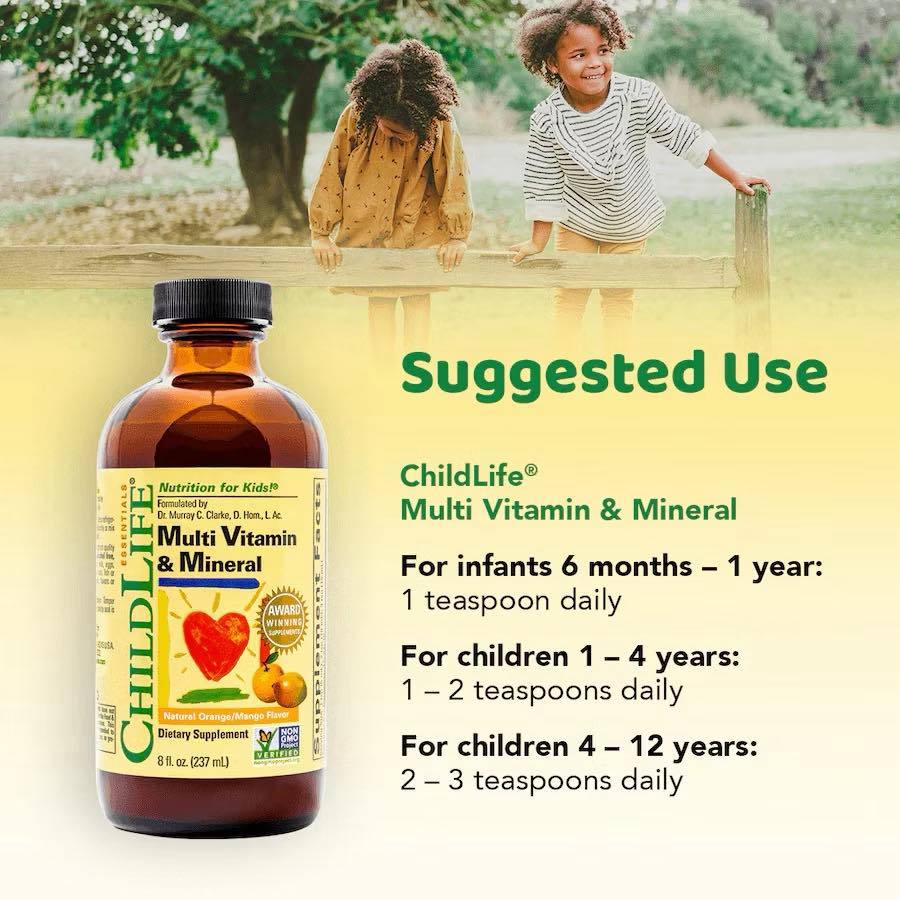 [Date 2027 - Air] Vitamin Childlife Multivitamin & Mineral bổ sung vitamin và khoáng chất cho bé