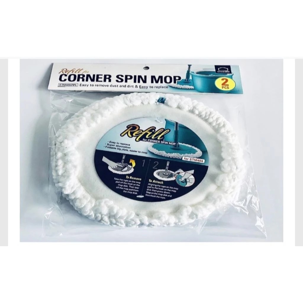 Combo 2 bông lau ETM494RFL thay thế của Bộ lau nhà LocknLock ETM494