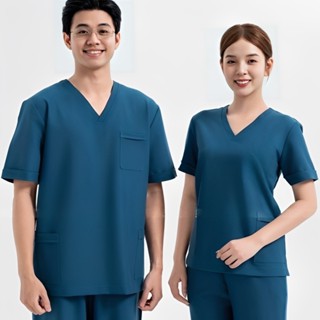  GIÁ XƯỞNG Bộ Scrubs Vải Lon Co Giãn nhiểu màu ,Đồng phục Spa thẩm mỹ viện bộ quần áo dược sĩ điều dưỡng Giáo Viên 