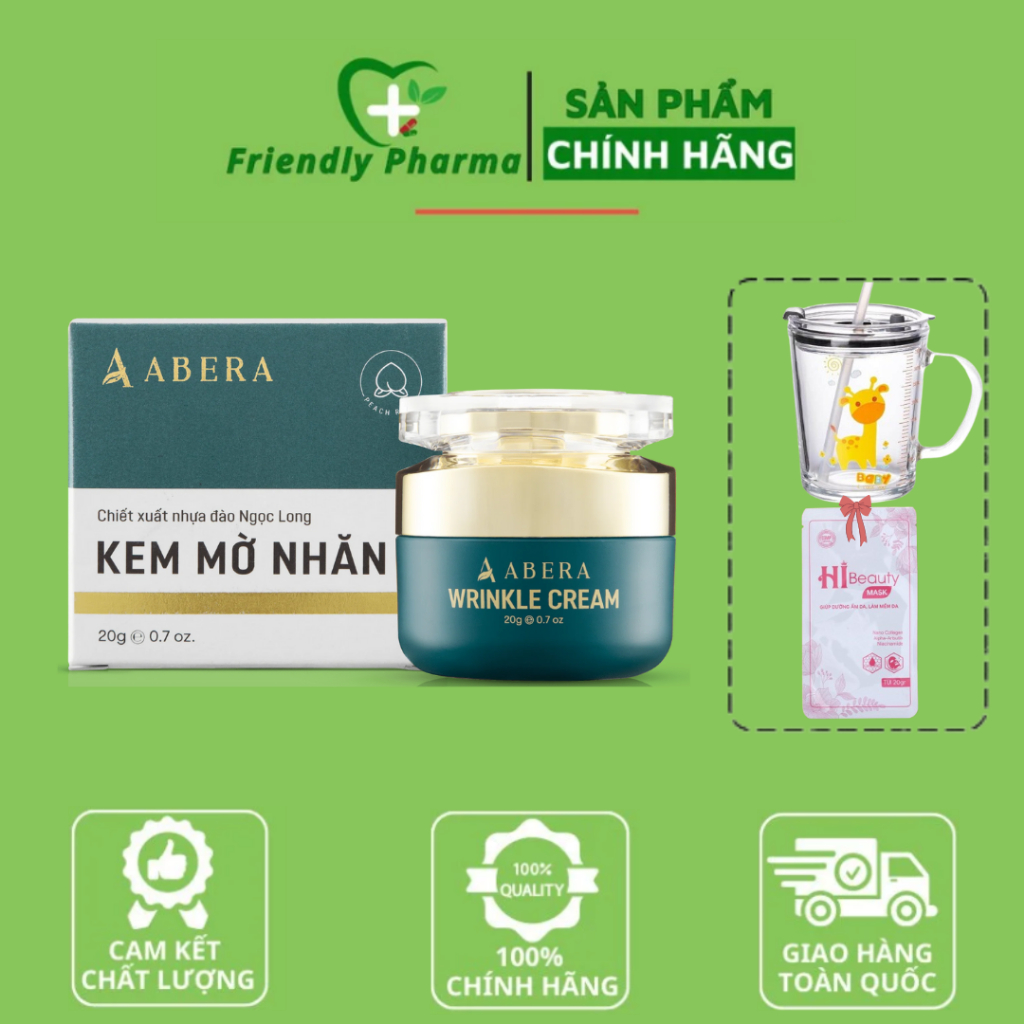 KEM MỜ NHĂN ABERA - Mờ Nếp Nhăn Phục Hồi Da Nhăn Nheo Chảy Xệ Dưỡng Ẩm Sáng Da Ngăn Ngừa Lão Hóa 20G