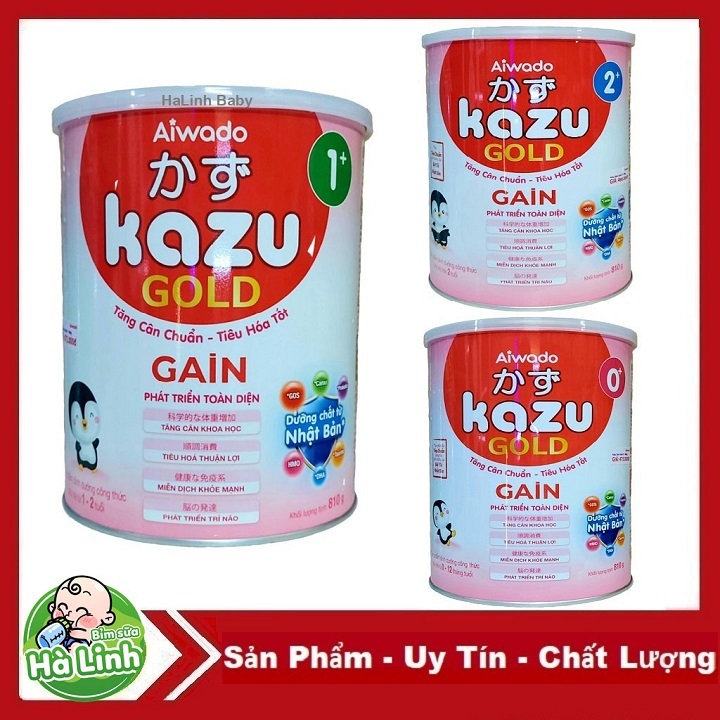 [Date 2028] Sữa Bột Kazu Gold Gain 0+, 1+ 2+ 810g........: