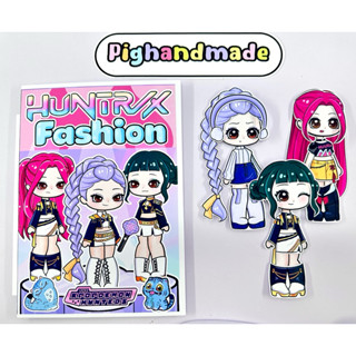 Đồ chơi bóc dán BST thời trang cô gái idol Kpop Demon - Búp bê giấy