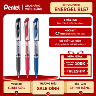  Bút Gel Pentel Energel BL57 - Bút Ký Tên Cao Cấp Mực Nhanh Khô Chính Hãng Nhật Bản 