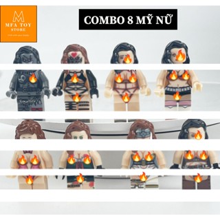  Đồ chơi lắp ráp swat army  mô hình lắp ghép quân sự - Combo 8 mỹ nữ No.374 