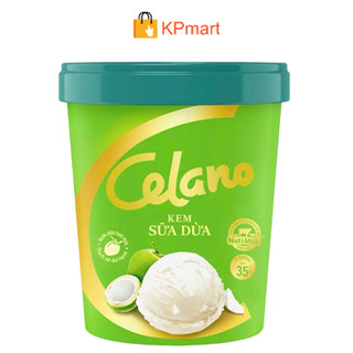 (GIAO HỎA TỐC HCM) Kem hộp Celano sữa dừa 460ml - Ngọt thơm đậm vị, béo ngậy tự nhiên
