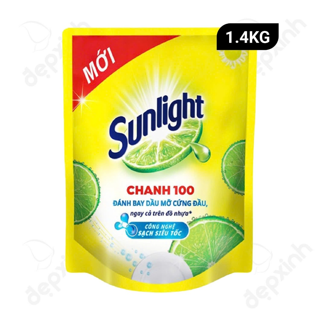 Túi nước rửa chén Sunlight Chanh 100 1.4kg