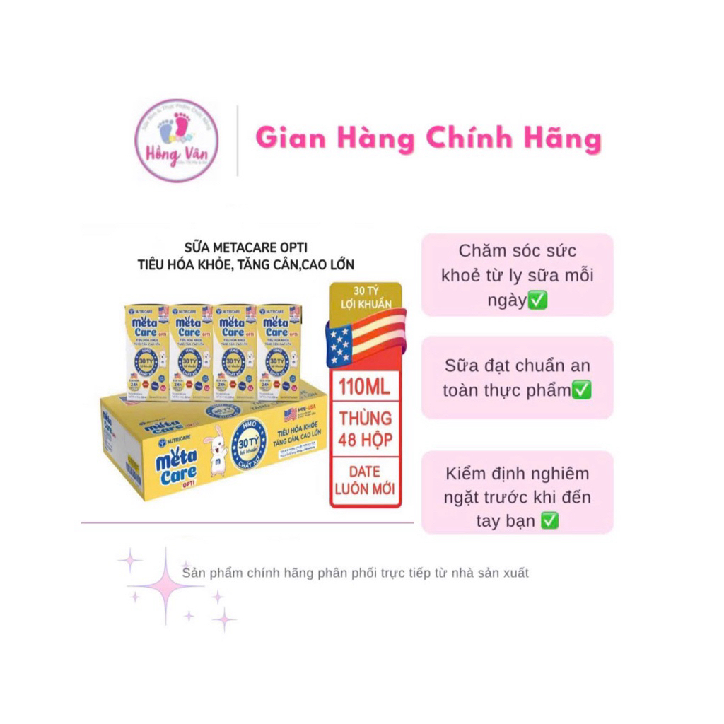 {Siêu hot} Sữa Pha sẵn metacare opti 110ml cho bé