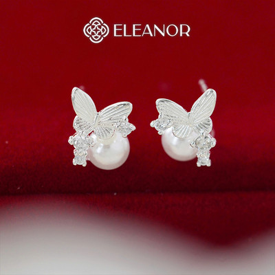 Bông tai nữ chuôi bạc 925 Eleanor Accessories hồ điệp phụ kiện trang sức khuyên tai 10704