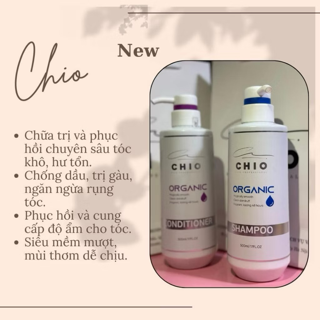 Cặp dầu gội CHIO 800ML phục hồi hư tổn chuyên sâu chống rụng tóc giúp tóc mềm mượt