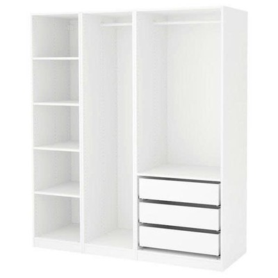 ZOOM, Tủ quần áo treo kèm hộc kéo WAR_018, 175x58x201cm, tủ đựng quần áo Scandi Home