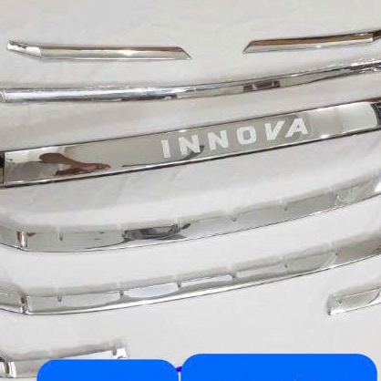 Bộ 10 chi tiết Ốp mặt calang Toyota innova 2017 2018 mạ Crom xịn, hàng loại dày, bóng, có chữ nổi ga