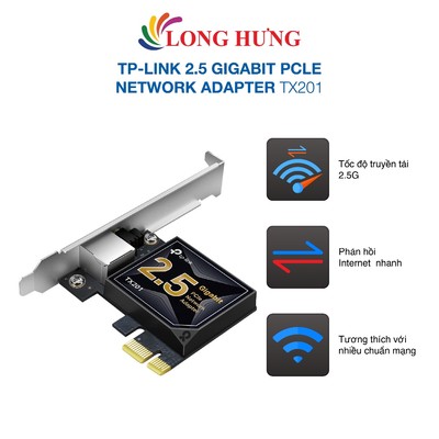 Card mạng PCIe TP-Link 2.5 Gigabit PCle Network Adapter TX201 - Hàng chính hãng