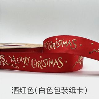   1 cuộn  Dây ruy băng gói quà dây ruy băng trang trí giáng sinh Noel Chrismast dễ thương 