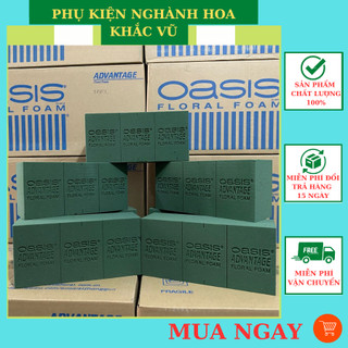    Sỉ thùng 20 viên   Xốp xanh cắm hoa tươi hoa sáp mút xốp Oasis Advantage loại 1 