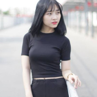 Áo Croptop Nữ Tay Lửng Ôm Dáng - Áo Thun Chất Len Tăm Thoáng Mát Form Co Giãn Thời Trang CinZy SG