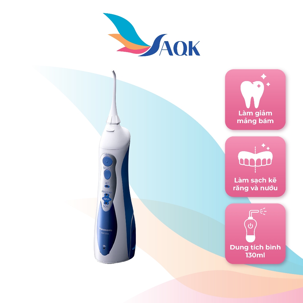 Máy tăm nước vệ sinh răng miệng Panasonic EW1211A425 - Sử dụng tia nước áp lực với nhiều mức điều ch