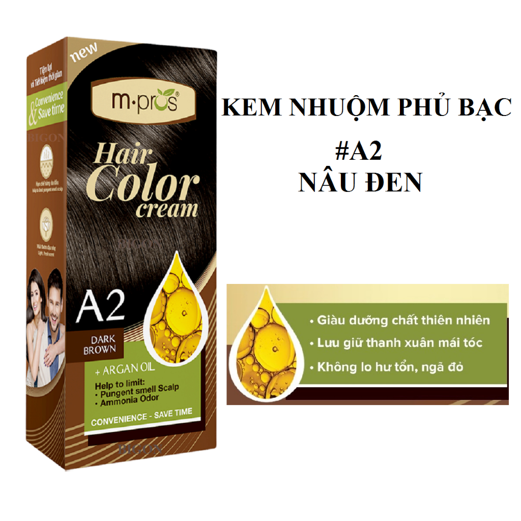 Nhuộm phủ bạc M.Pros - 2 (nâu đen)