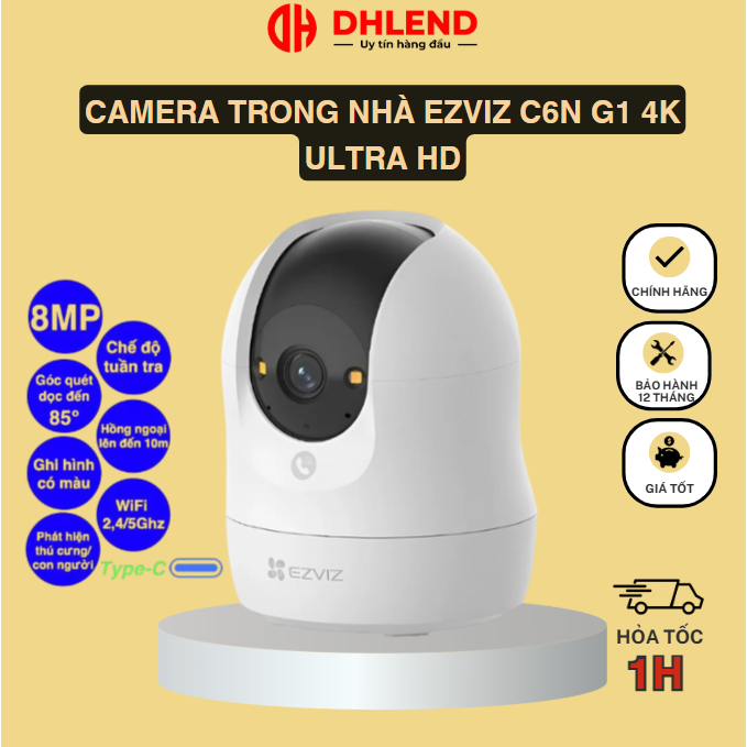 Camera trong nhà EZVIZ C6N G1 4K Ultra HD