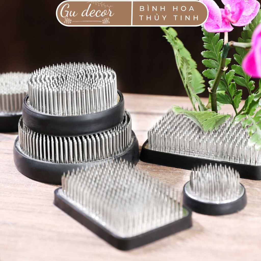 Bàn chông chữ nhật cắm hoa Ikebana kiểu Nhật GUDECOR, cắm hoa nghệ thuật trang trí bàn tiệc