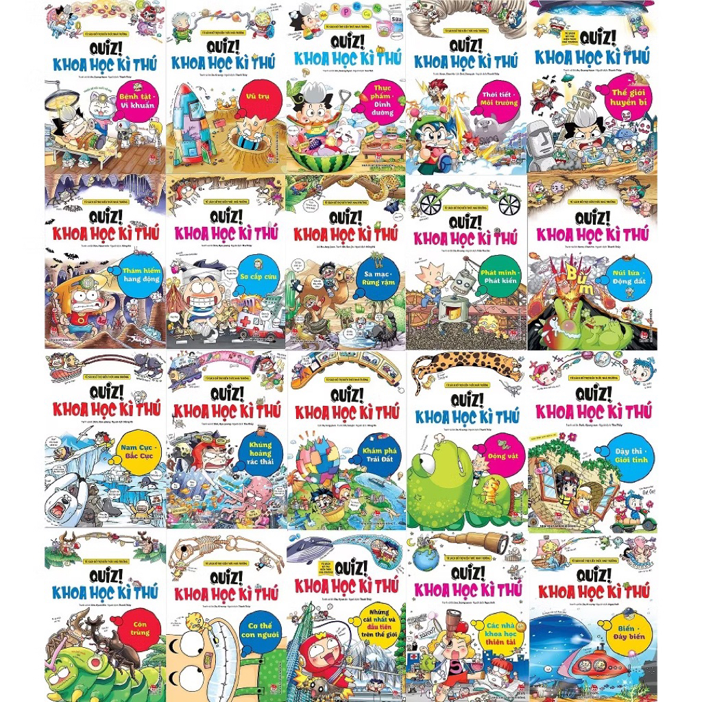 Sách - Quiz Khoa Học Kì Thú Combo trọn bộ 30 cuốn cho thiếu nhi từ 6 Tuổi - Kim Đồng