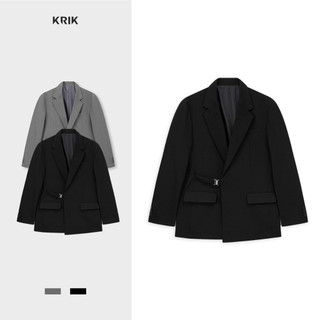  Áo Blazer Nam KRIK Classic Chất Liệu Polyester Thiết Kế Vạt Chéo Dây Đai Thời Thượng BL5521 