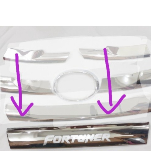 Ốp mạ Crom mặt Calang xe Fortuner 2017 2018 2019 2020 mat ca lăng