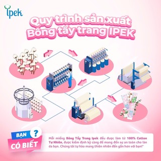 Combo 4 bông tẩy trang cotton Ipek 150 miếng tròn mềm mịn bông tự nhiên không xơ(4 cây x150 miếng)