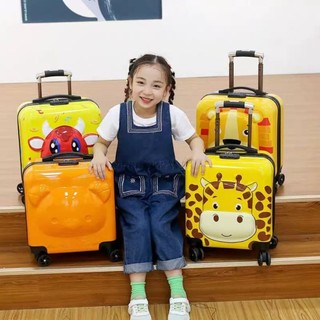 Vali Trà My - Vali kéo dành cho các bé chất liệu nhựa ABS + PC chống bể vỡ tuyệt đối, Size 18, Họa Tiết In 3D Nổi Bật