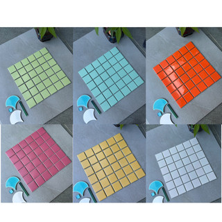 Gạch thẻ trang trí vỉ lưới 45x45mm tường trang trí, decor bàn, quán cafe, ốp tường nội ngoại thất, hàng sẵn kho.